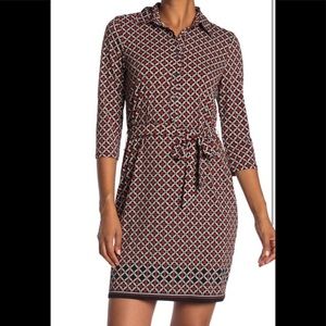 NWT MAX STUDIO BELTED SHIRTDRESS 100% RAYON